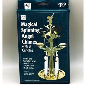 Christmas Angel Chimes Gold Finish Includes Instructions New  Needs Candles